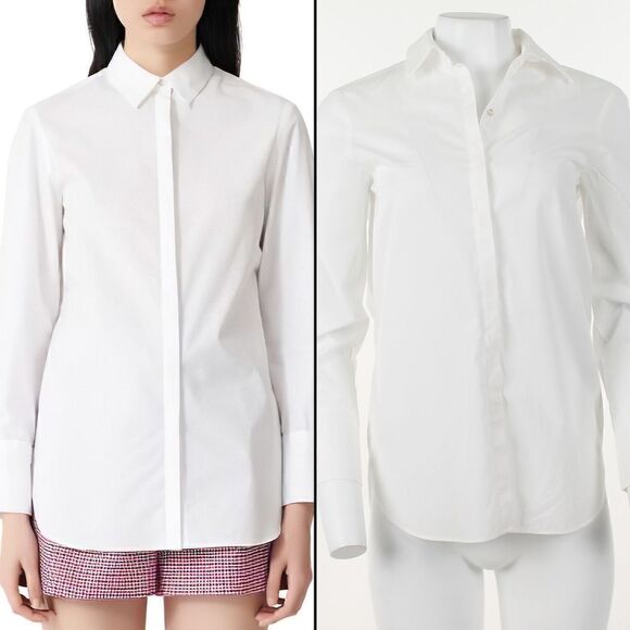 Maje Cocky Cotton Shirt  - Picture 1 of 5